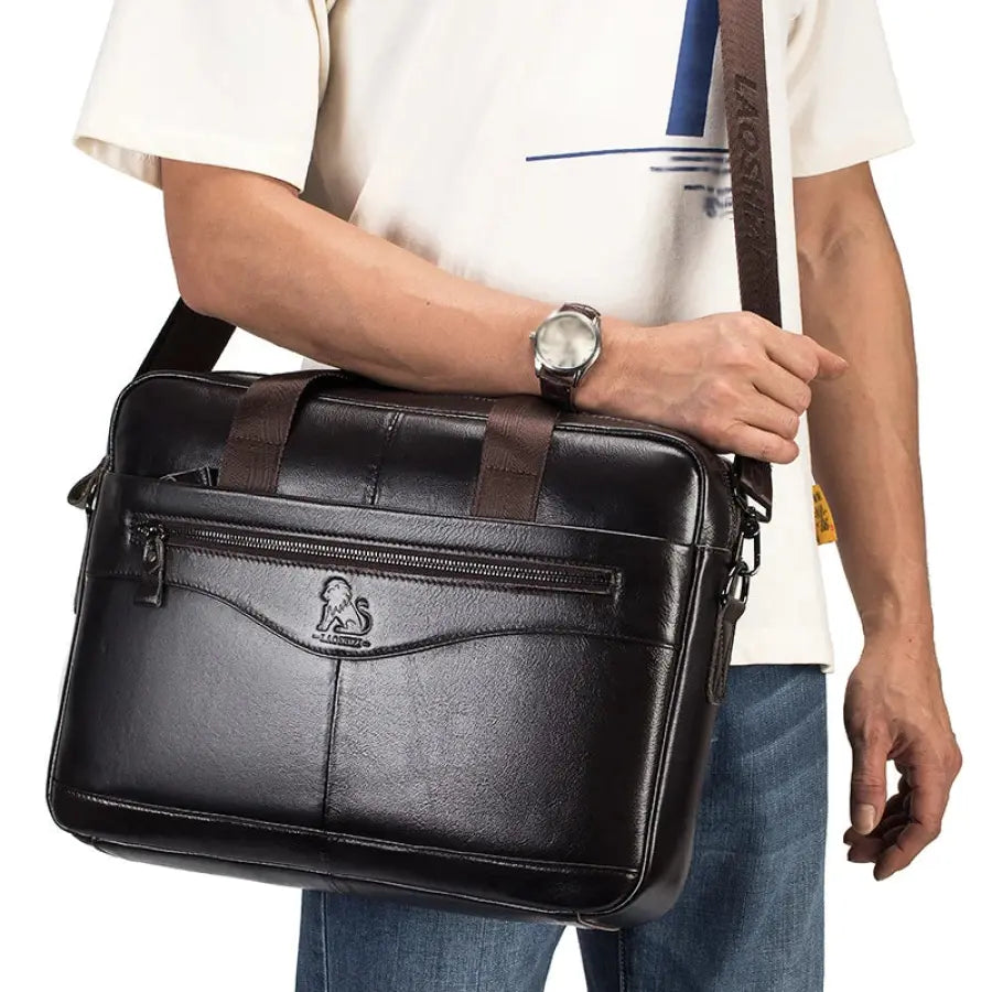 maleta para viagem couro executiva masculina pasta couro legitimo lion 