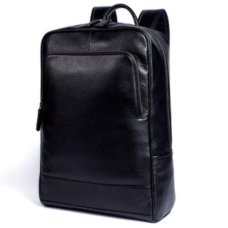 Mochila De Couro Legítimo Premium Lander Preto Bpk108