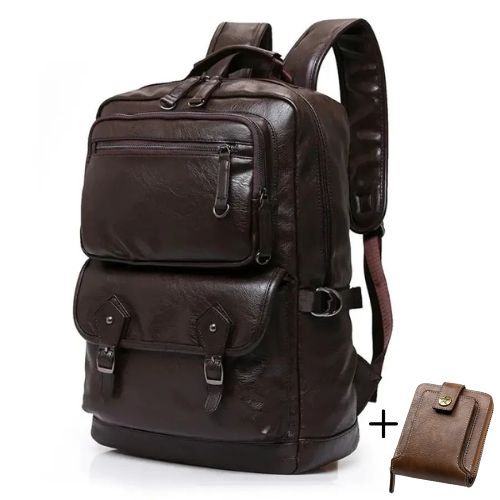 Mochila De Couro Premium Clever Bpk112