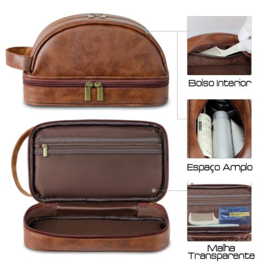 necessaire grande feminina masculina para viagens maquiagem Travel