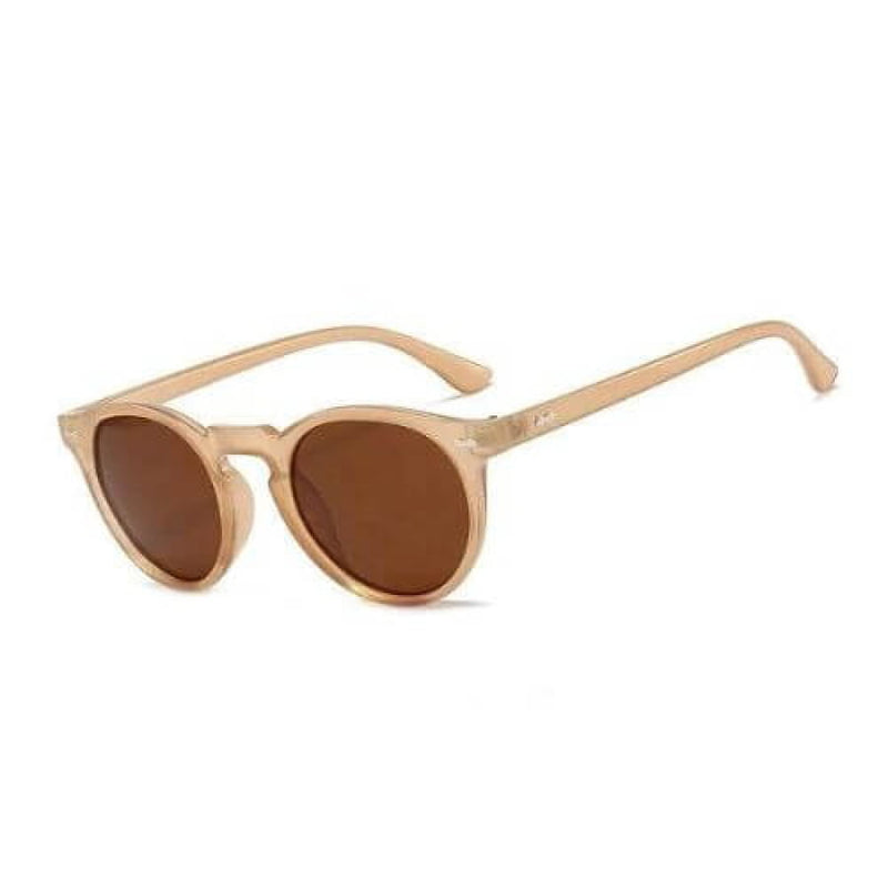 Óculos De Sol Redondo Masculino Polarizado Armação Acetato Brown Glass08