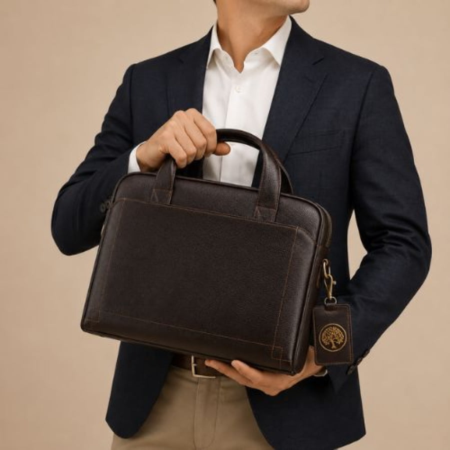 Pasta Executiva Masculina de Couro Legítimo Executive Slim Unbu - mlt28