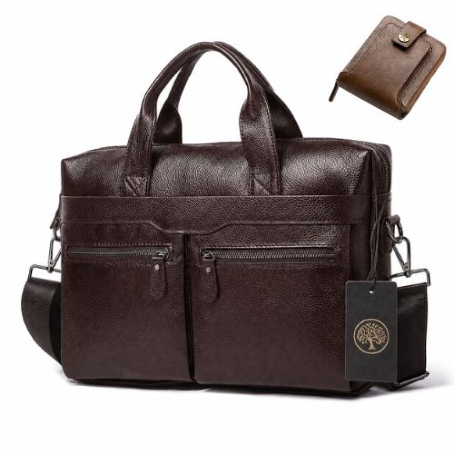 Pasta Executiva Masculina de Couro Legítimo Heritage Unbu - mlt20