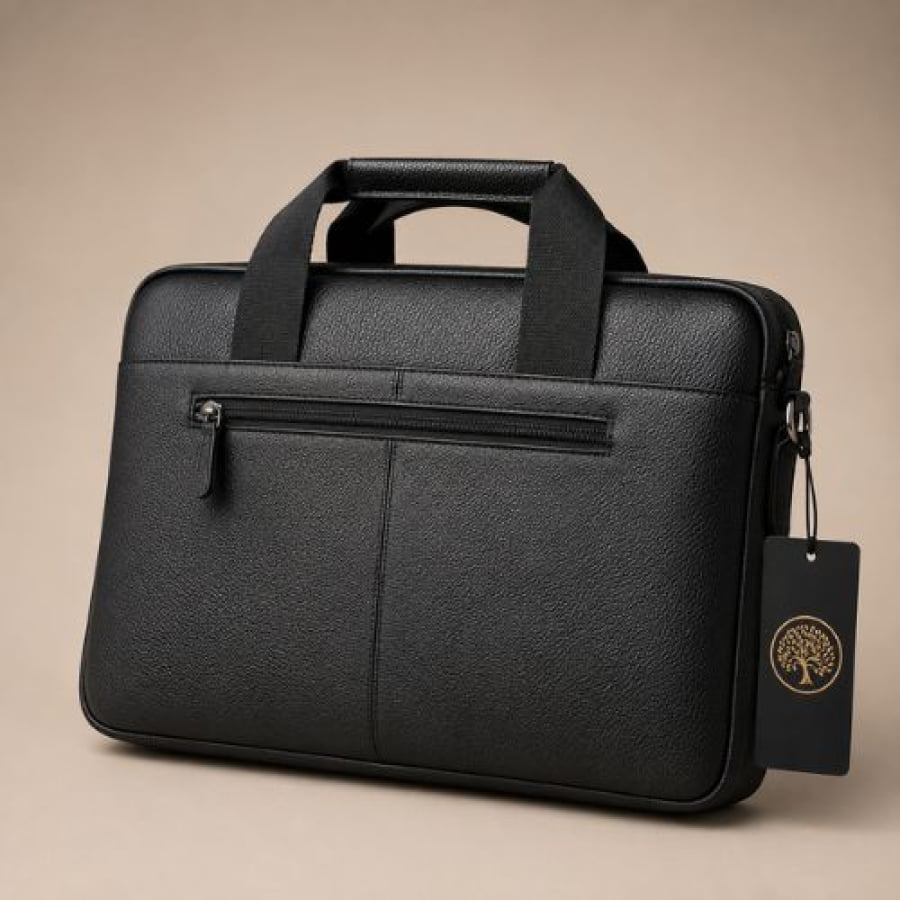 Pasta Executiva Masculina de Couro Legítimo Organizer Unbu - Preta - mlt26