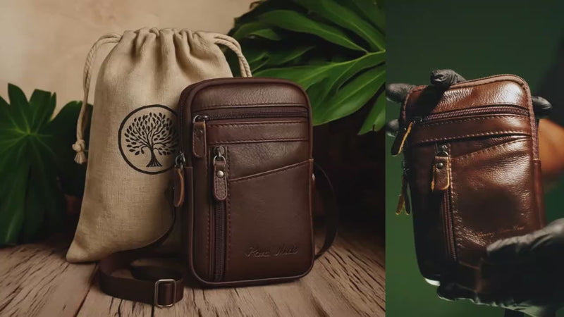 Bolsa Transversal Artesanal Couro Legítimo unbu store