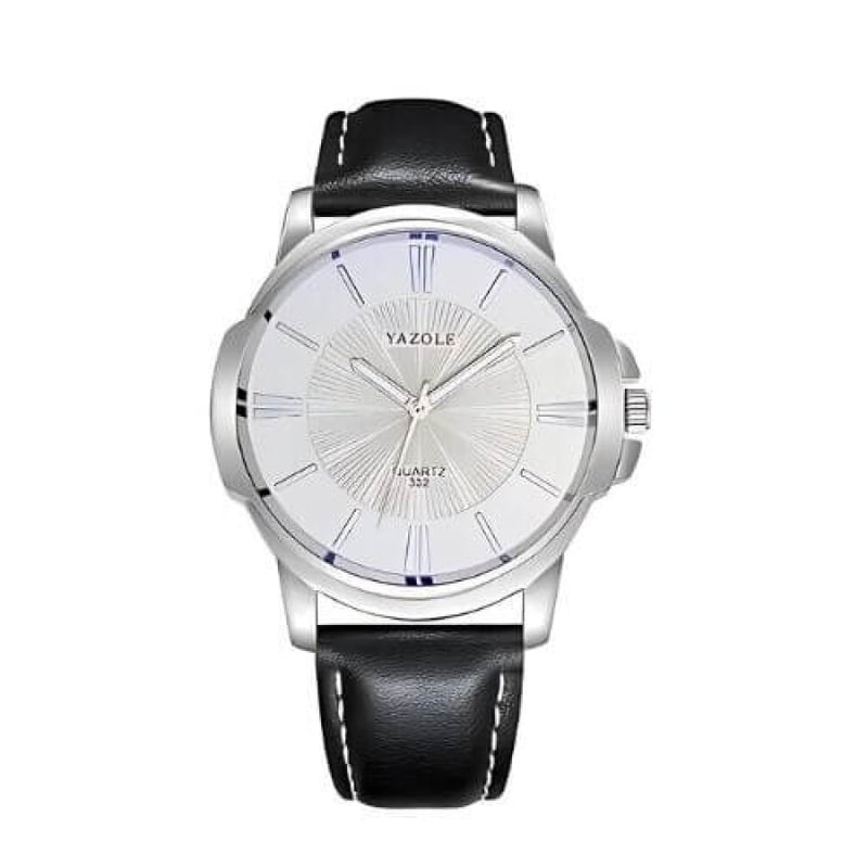 Relógio Masculino Luxo Pulseira De Couro Yazole Cloc201