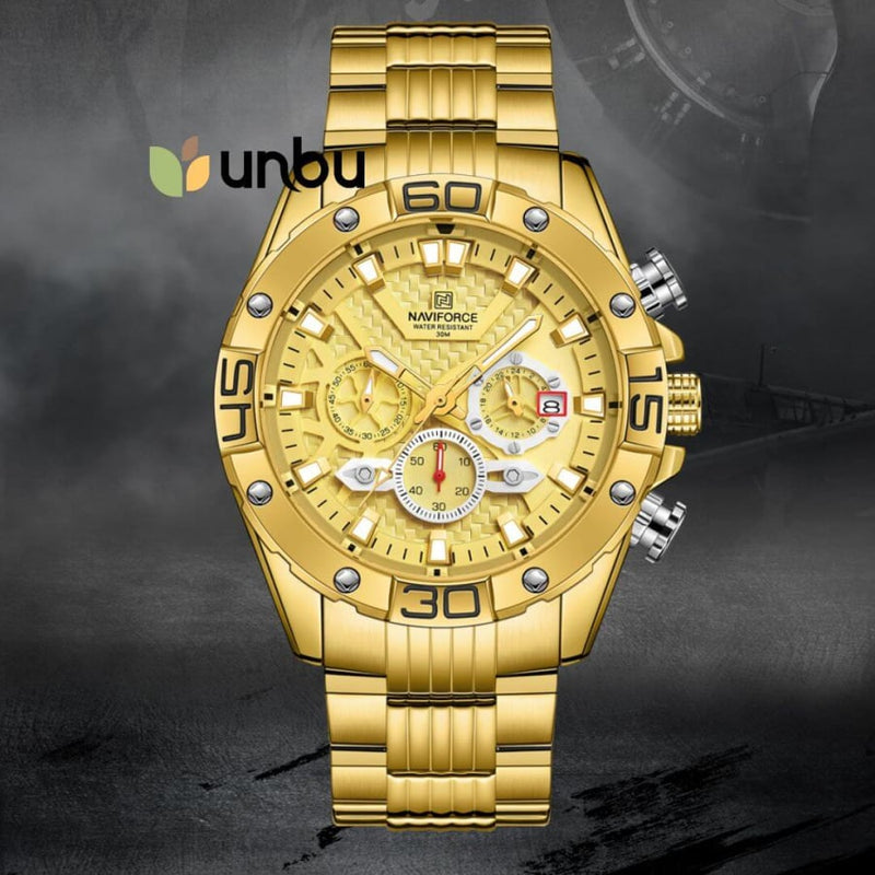 Relógio Masculino Luxo Quartzo Naviforce Nf8019 Cloc02