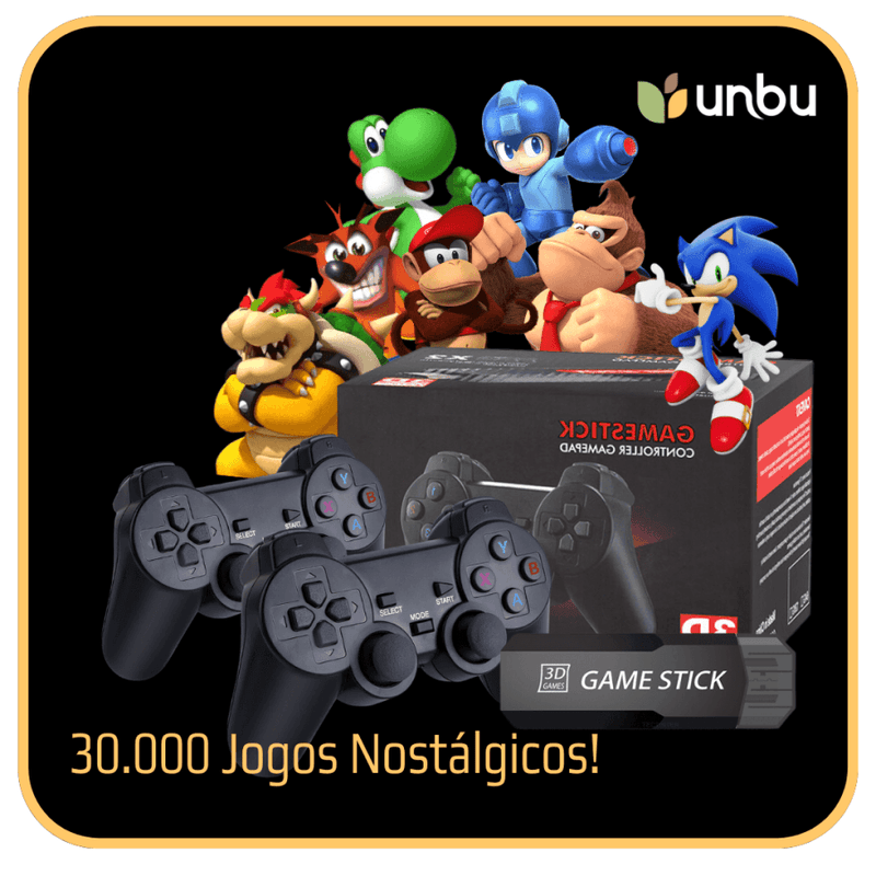 Super Game Stick 4K Retrô Gd10 30000 Jogos 2 Controles Sem Fio Game01