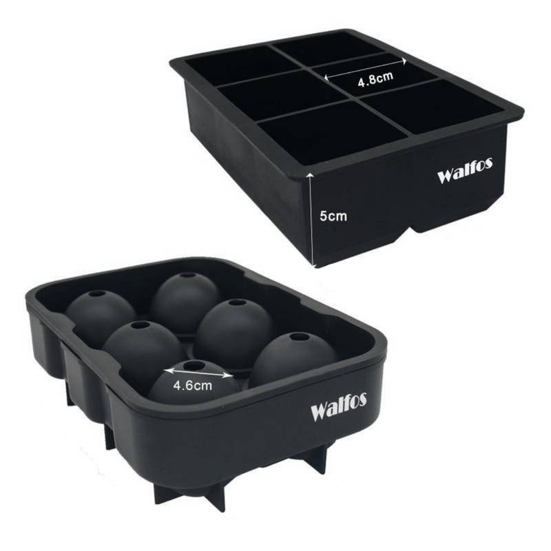 Forma de Gelo Bola Transparente para Whisky  Silicone Ice Ball Maker Wallfos