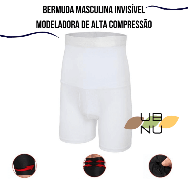 Bermuda box invisivel masculina alta compressao redutora de medidas cintura alta Modeladora masculina homem modelador abdomen