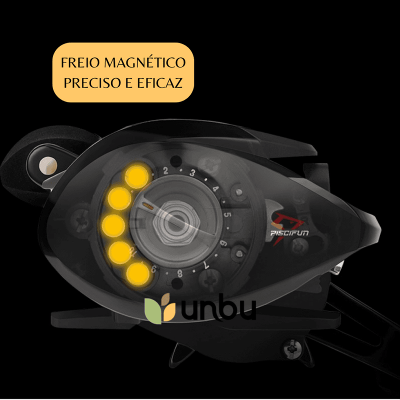Carretilha De Pesca Profissional Piscifun Torrent Freio Magnético Mão Esquerda Pesc00